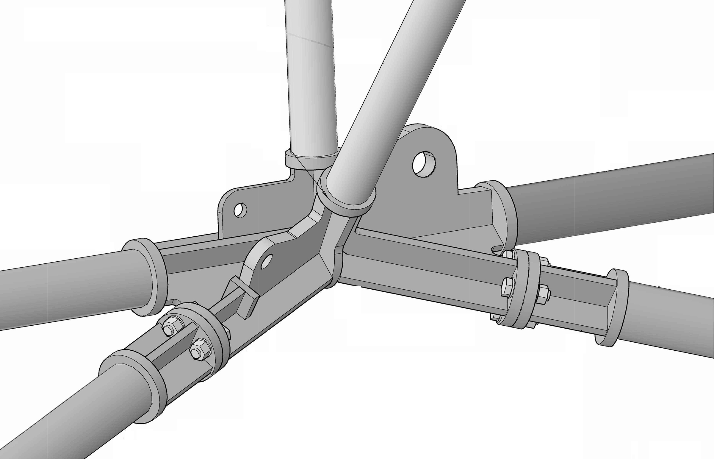 Typical connection at bottom edge of trellis