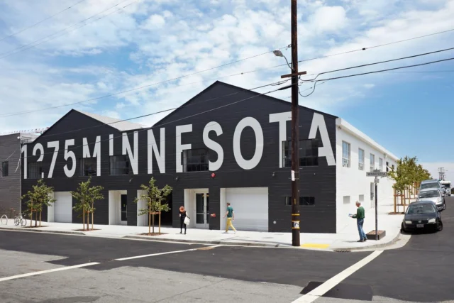 A cultural hub in San Francisco’s historic Dogpatch district, @minnesotastreetproject converted three industrial warehouse buildings into affordable, economically sustainable spaces dedicated to the arts. Named after its address, 1275 Minnesota currently accommodates ten commercial galleries, an arts education nonprofit, two flexible exhibition spaces, a media room, and a shared kitchen and packing-and-shipping room.

Originally constructed in 1937, structural work included seismically upgrading the 20,000-square-foot warehouse and adding a 16,000-square-foot second floor. New shotcrete walls were added at the east and west walls; partial-height transverse concrete shear walls were added inside. Seismic improvements were also made to the existing roof structure. The new second floor was constructed of concrete fill over metal decking, supported on steel framing. New light-framed shear walls were added between the new second floor and the existing roof.

Architect: @jensen_architects 
Contractor: @plantconstruction 
Structural: Tipping (Leo Panian, Ian Kelso, Adrian Ku)
Photography: Mariko Reed, Tipping (before)

#tippingstructural #minnesotastreetproject #renovation