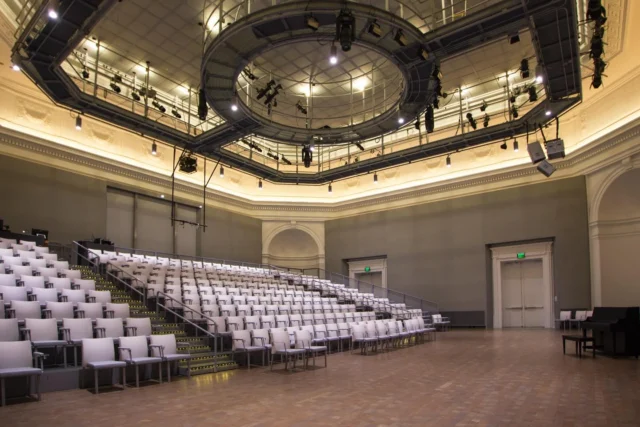 A look back at the renovation of the Diane B. Wilsey Center for Opera 🎭

Located on the fourth floor of the historic War Memorial Opera House, San Francisco Opera’s Diane B. Wilsey Center for Opera is an exquisitely renovated 38,000 SF complex. Originally constructed in 1932 and designated California Historical Landmark No. 964, the Beaux-Arts building has housed SFMOMA and a law library in the past.

Today, the reimagined complex includes the Taube Atrium Theater, an education and rehearsal studio, the Norby Anderson Costume Studio, public archives, galleries, and administrative offices. In addition to strengthening existing elements and providing structural framing, Tipping designed multiple systems to support rigging loads, custom structural mullions and lateral bracing for window walls, and a custom double-ring catwalk comprising a square outer walk with chamfered corners, bridging to an inner ring.

Architect: @markcavagneroassociates 
Owner: War Memorial Opera House and @sfopera 
Contractor: @webcorbuilders 
Structural: Tipping (Marc Steyer)

#tippingstructural #sanfranciscoopera #perfomancehall #theaterdesign