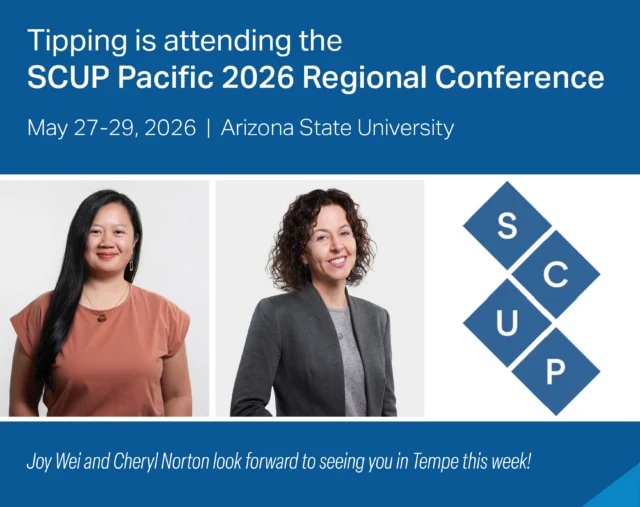 This week, Tipping Associates Joy Wei, Project Director, and Cheryl Norton, Director of Marketing & Business Development, are joining peers from across the region at the Society for College and University Planning (SCUP) Pacific 2026 Regional Conference at Arizona State University, May 27–29. We’re looking forward to insightful sessions, reconnecting with colleagues and friends, and exploring this year’s theme, #convergence — turning challenges into oases of innovation. See you in Tempe at #SCUP2026! 

#scup #tippingstructural #campusplanning