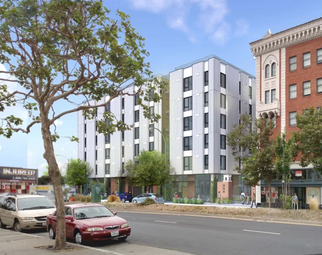 Underway in Oakland is 34th & San Pablo Affordable Multifamily Housing! The project creates 60 new affordable units with a mix of studio, 1BR, and 2BR units. The building will rise 6 stories and 70 feet tall while comprising 57,780-square-feet of Type I construction, which was selected after a detailed comparison of life-cycle structural system costs incorporated recent and dramatic increases in insurance costs for wood-framed construction in Oakland. 

Post-tensioned concrete floors throughout to provide a thin floor assembly that maximizes daylighting. The L-shaped floor plan cradles a landscaped ground-floor courtyard featuring stormwater treatment planters and community gathering spaces. Targeting GreenPoint Platinum, other building amenities will include a community room, rooftop PV, and residential services. 

Architect:@davidbakerarchitects 
Developer East Bay Asian Local Development Corporation @ebaldc 
Contractor: @cahillcontractors 
Structural: Tipping

Tipping team: Marc Steyer, Joy Wei, Fuko Tsuruta, Cheng-Hsuan Hsu (Shelly)

Imagery: Rendering courtesy of David Baker Architects; Construction photo from Cahill’s superintendent Bart Fockler; Site visit with Tipping’s Shelly and Fuko

#tippingstructural #affordablehousing #oaklandhousing